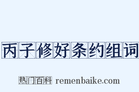 丙子修好条约组词是什么意思的图片